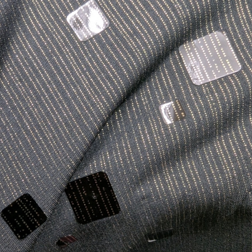 Java 3X (26/28) Black Shimmer Blouse With Gold Threads And Ice-like Decals - Picture 13 of 13